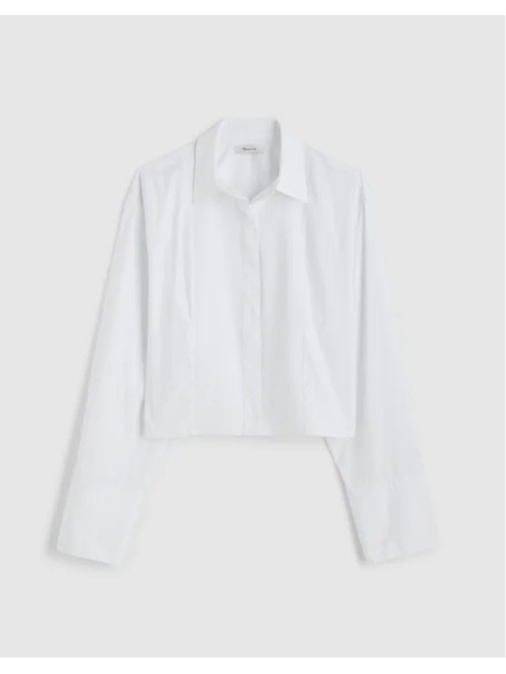 NWT Madewell Straight-Hem Shirt in white size XL
